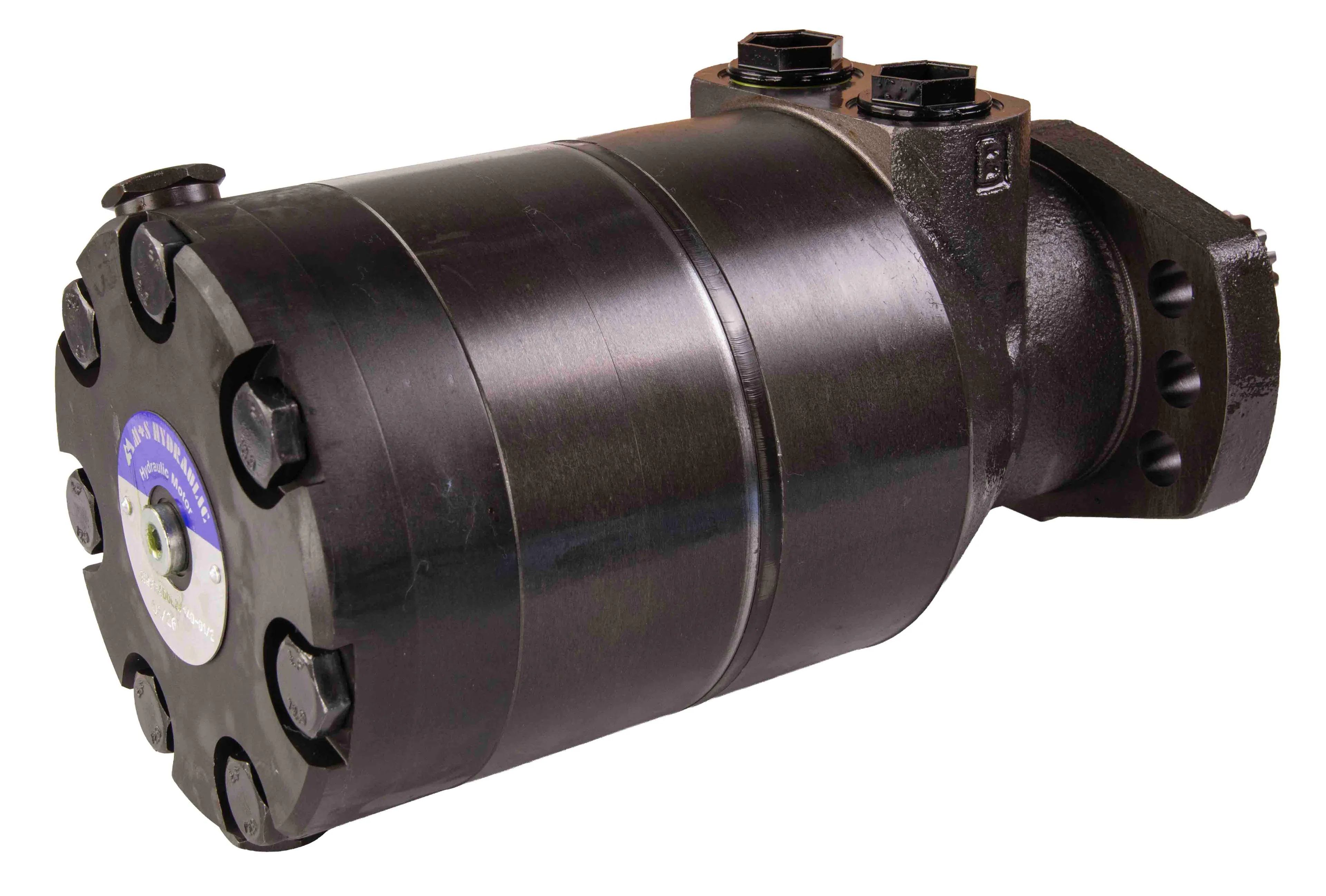 HWFR – Hydraulimoottori 14-uraisella akselilla, magneto-ovaalikiinnitys ja paineenrajoitusventtiilit