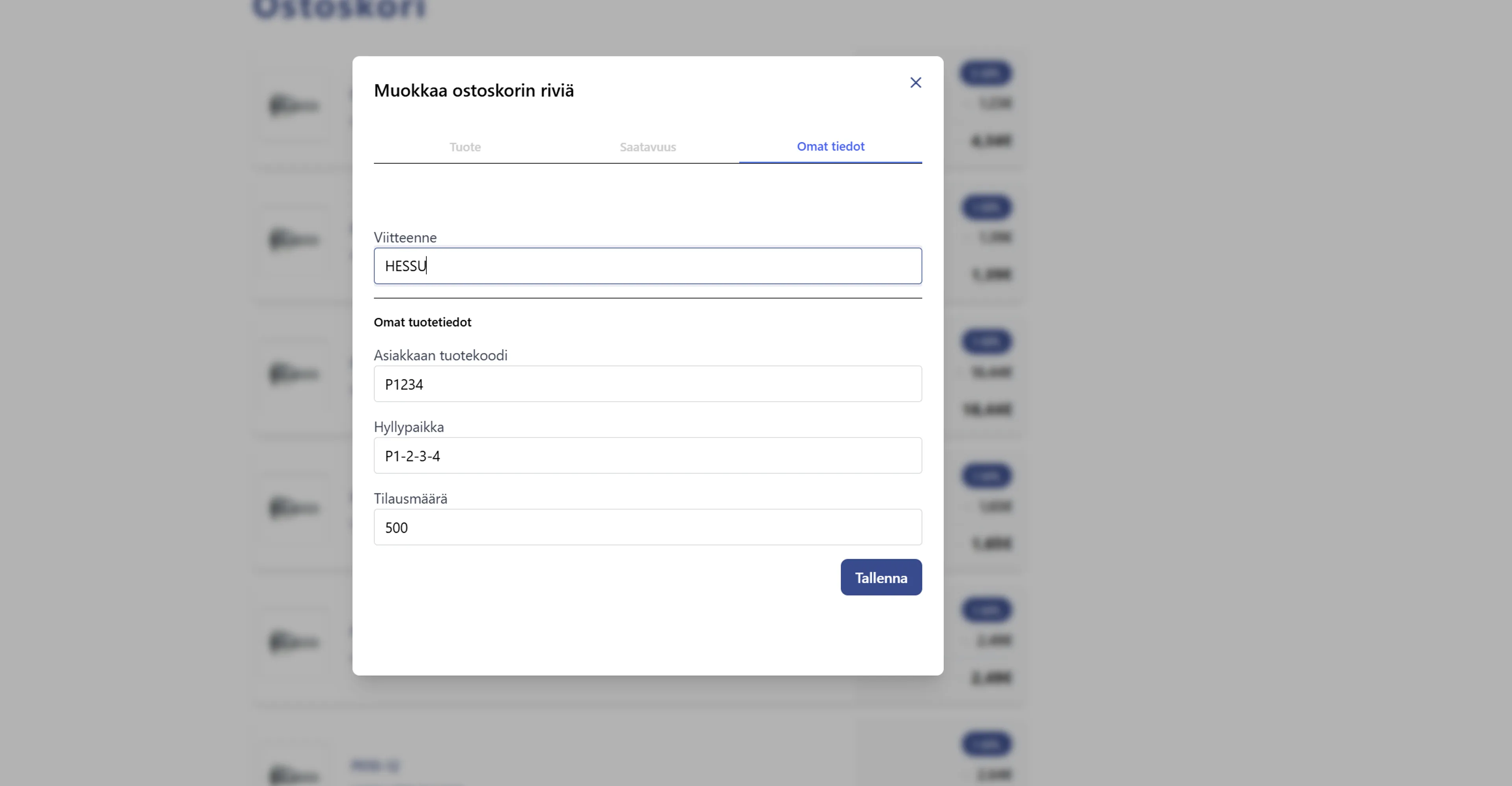 Customer code in online store
