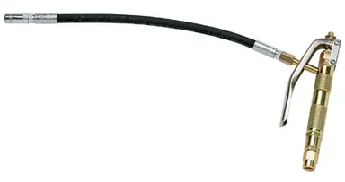 Grease gun with straight swivel head