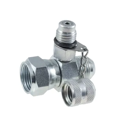 T test fitting - with UNF threads