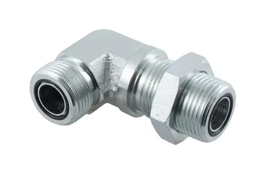 8120 - ORFS 90° Bulkhead Fitting