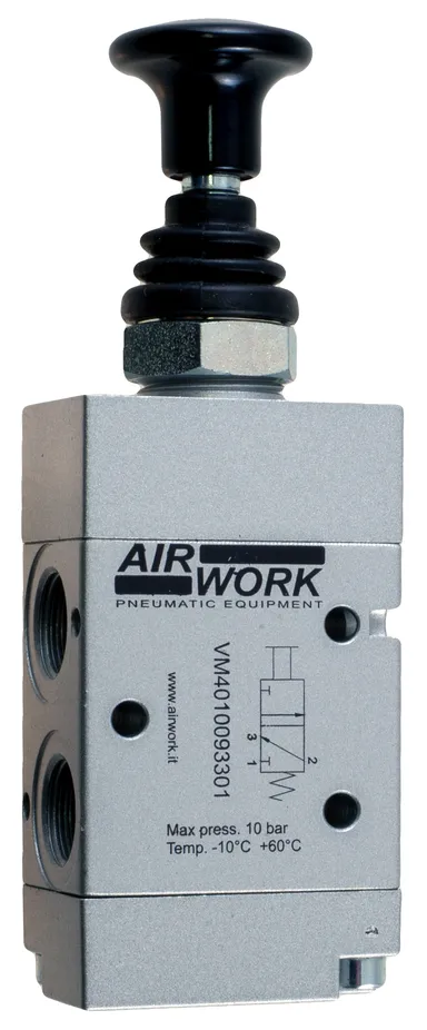AW-VM - Push button operated pneumatic valves 1/8"