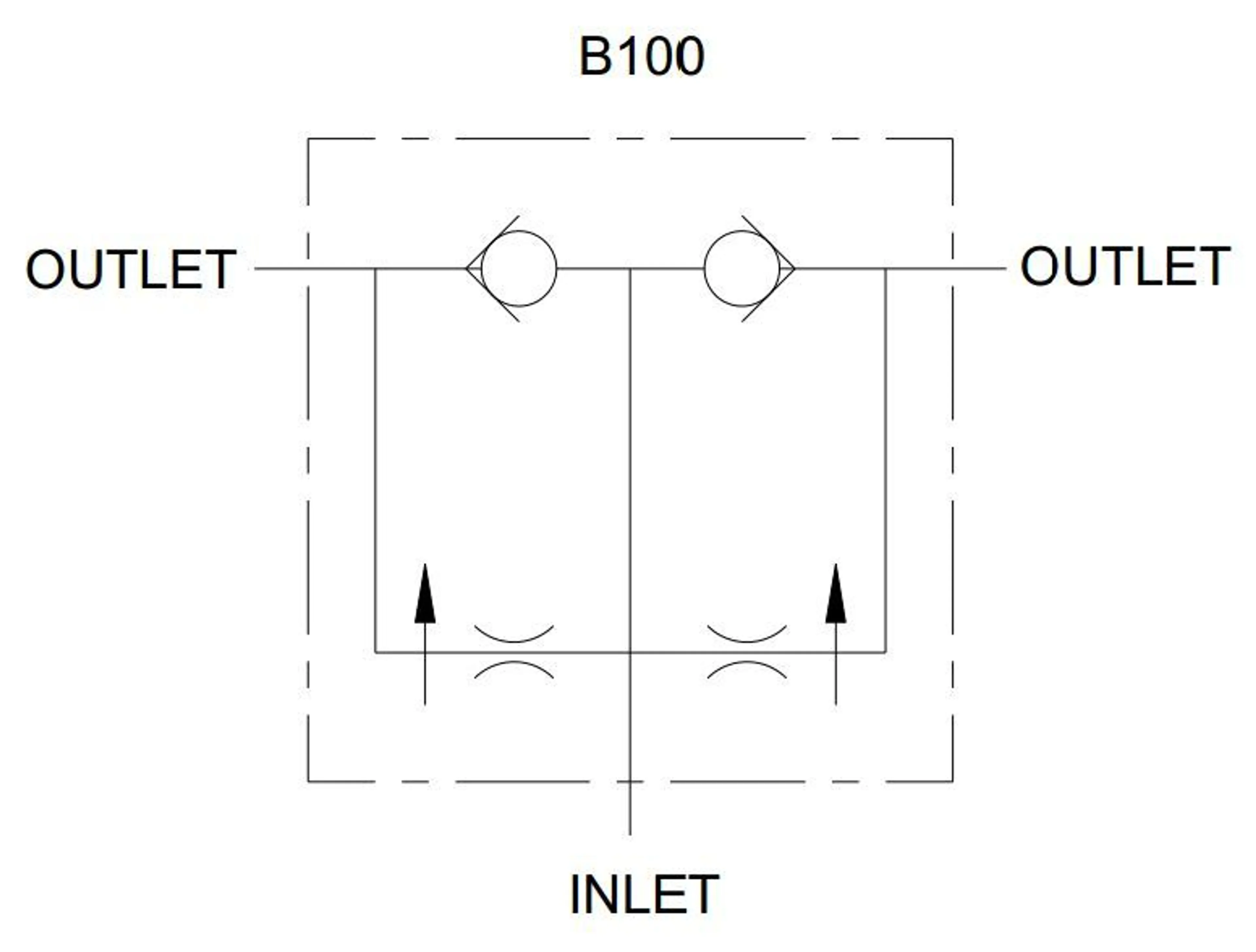 B100 - flödesdelare