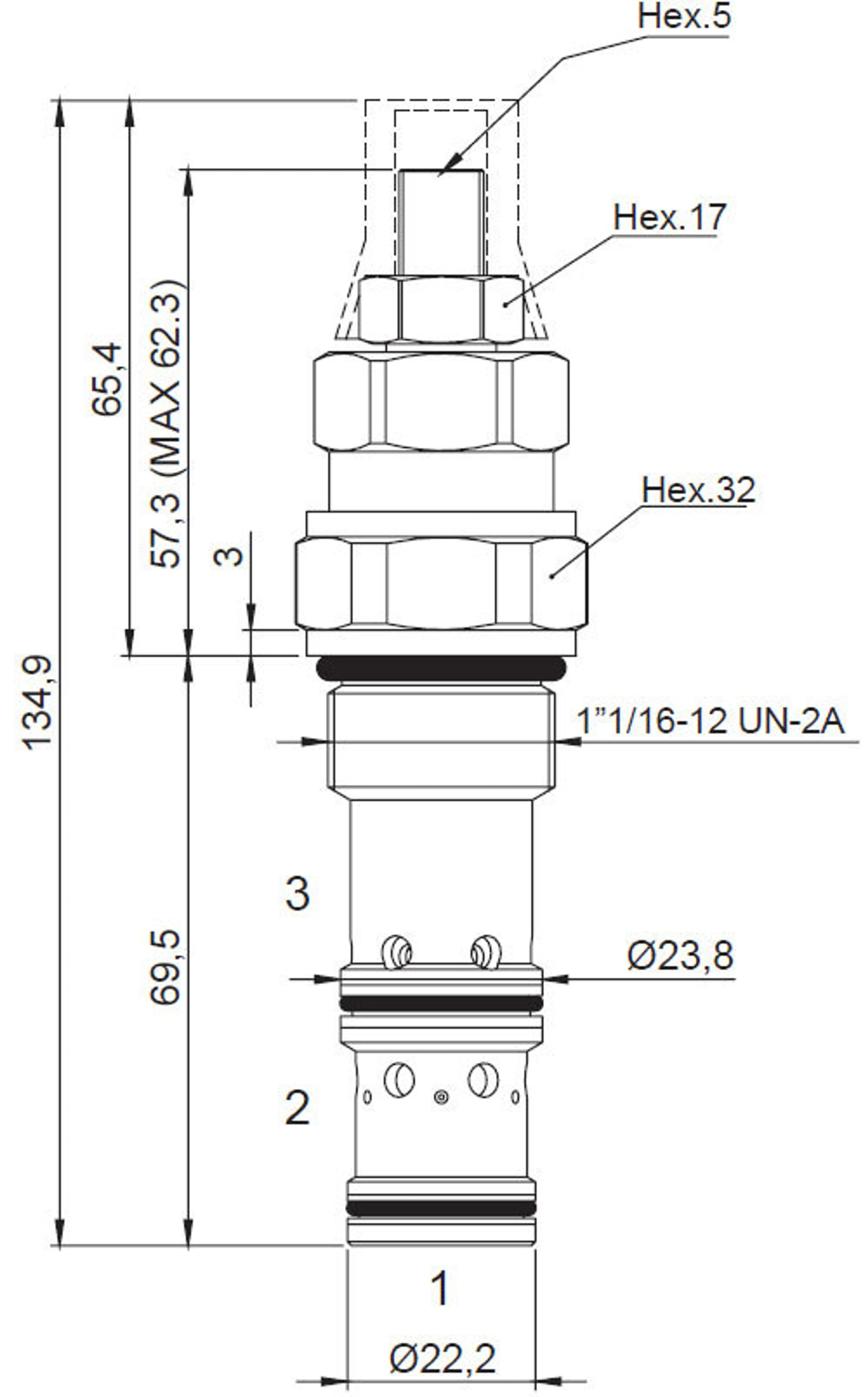 CT-324.0 - Tryckkompenserad flödesregleringspatron SAE12
