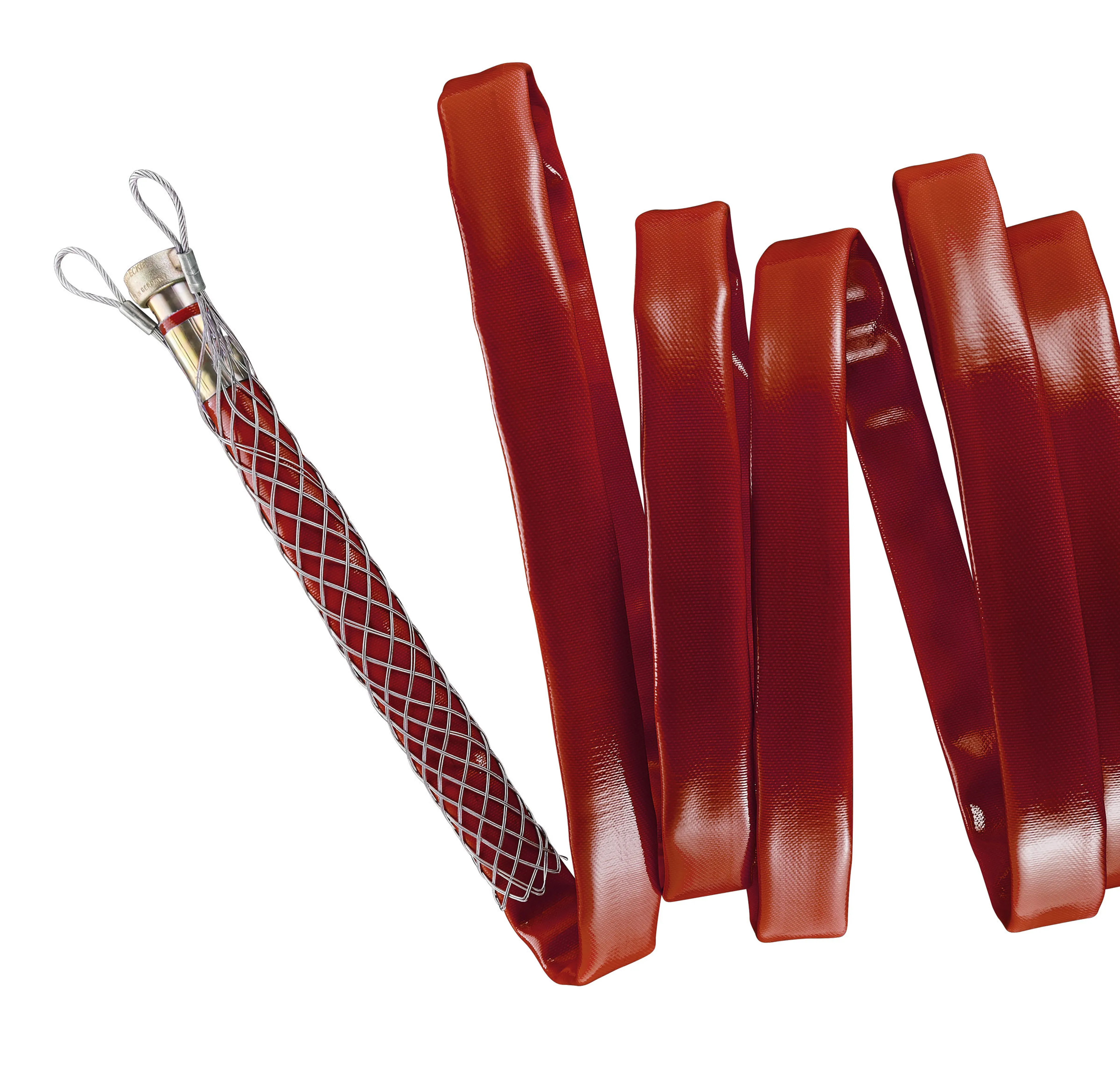 Safety sleeve for flat compressed air hose