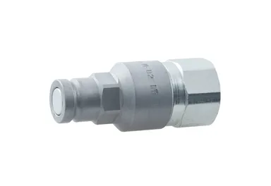 DNP Flat Face quick coupling plug with pressure release