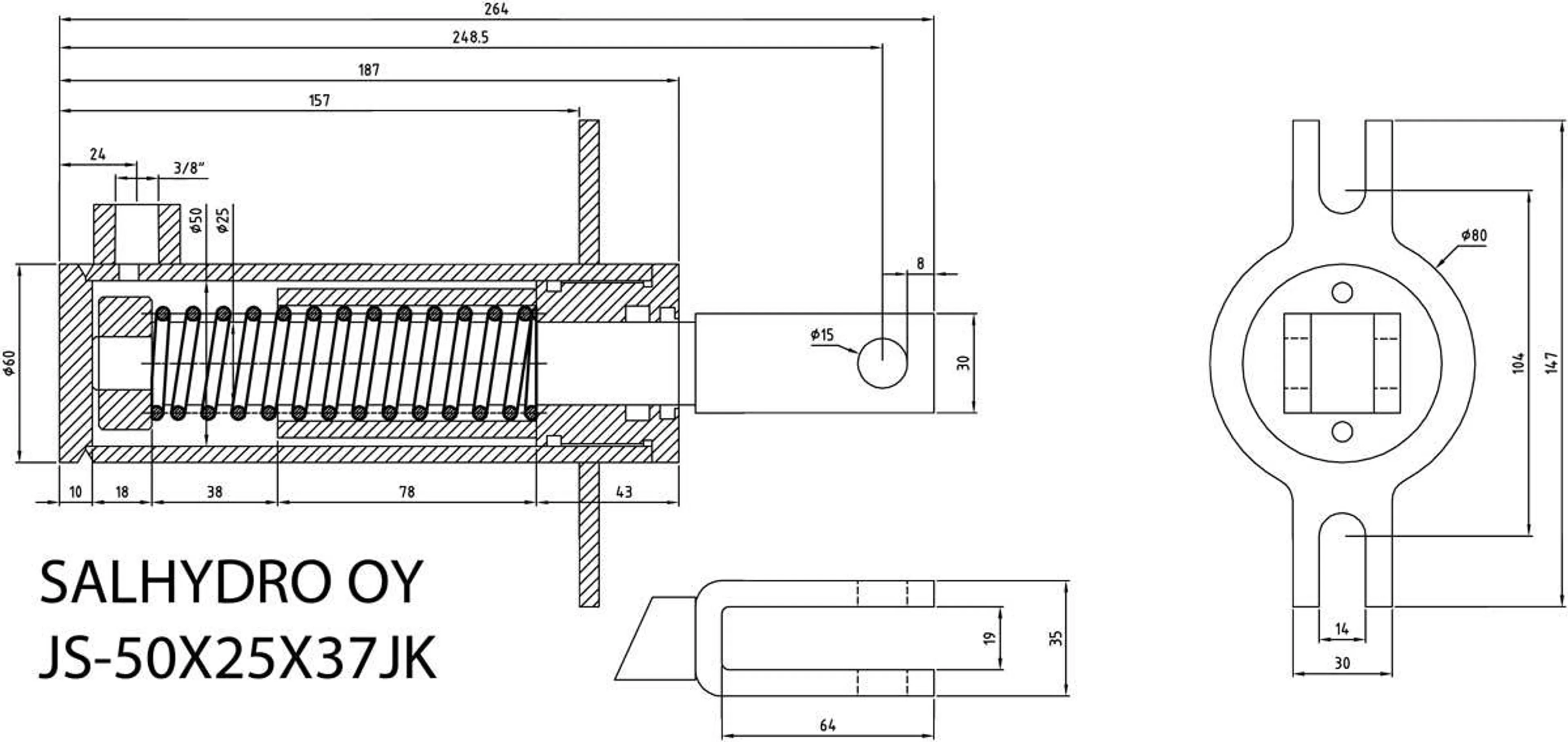 JS-50X25X37JK - Jarrusylinteri