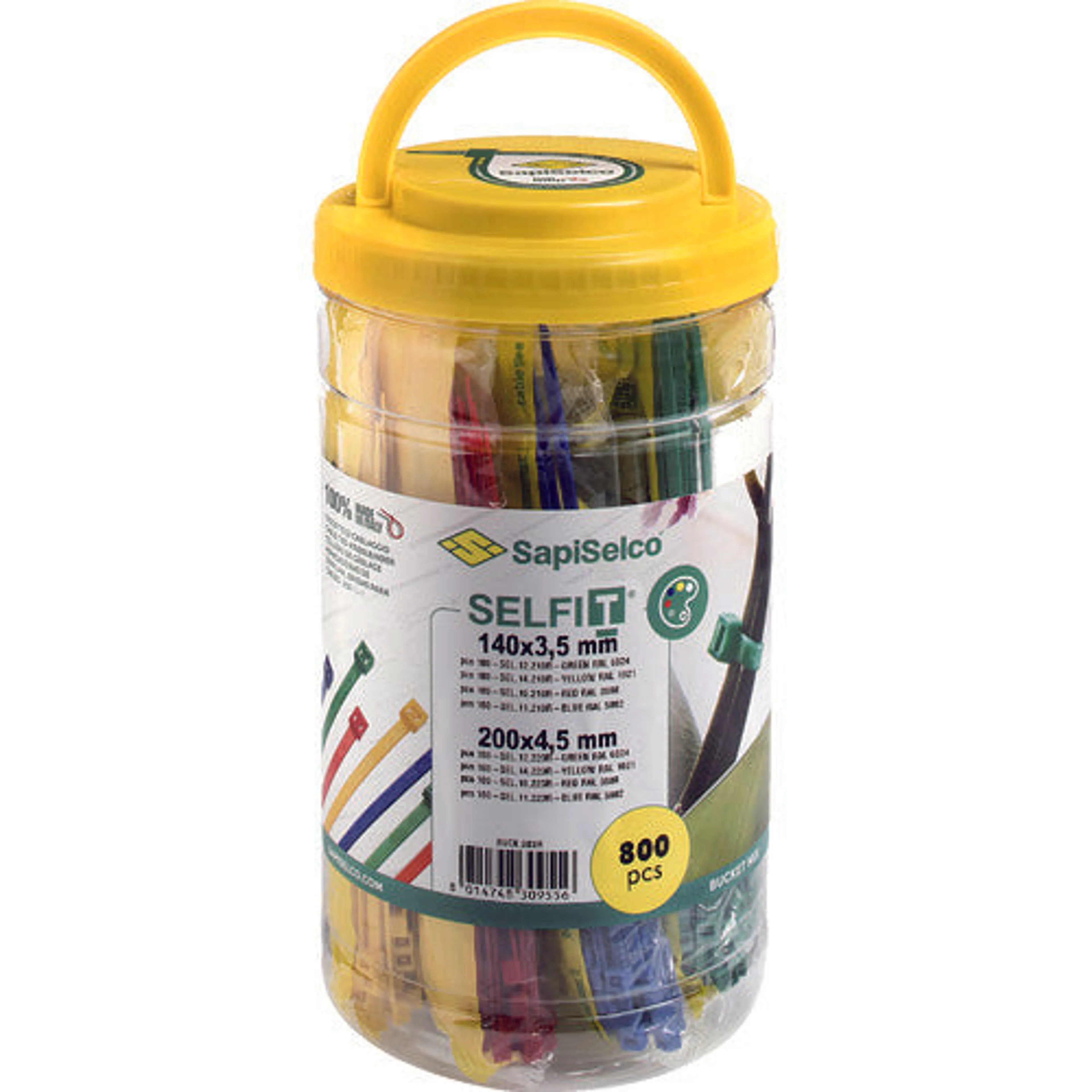 JSS-MIX800-COLOR - Cable tie mix color