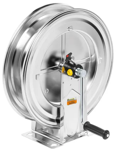 Open stainless steel hose reel 100 bar manual
