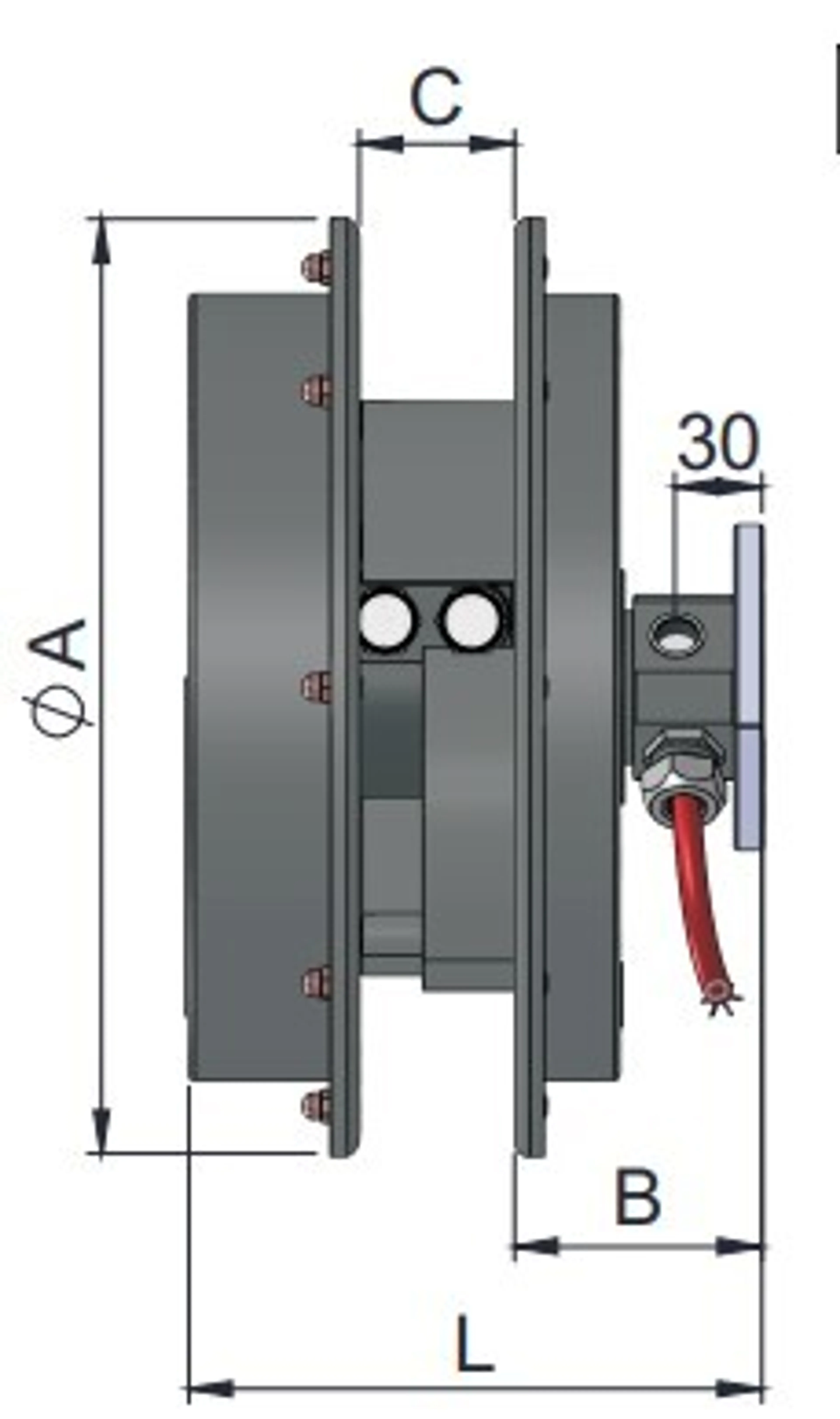 LK-G099 - 1/2" dubbelslangvinda med elkabel