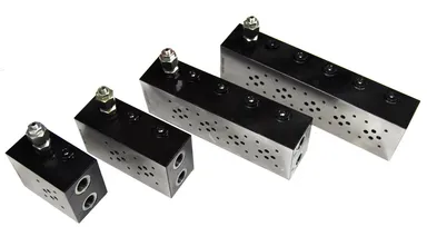 Pohjalevyt Cetop 3 / NK6, teräs, rinnankytketty