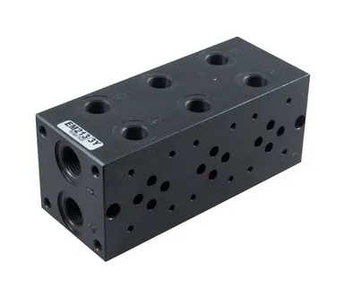 Pohjalevyt Cetop 3 / NK6, teräs, rinnankytketty