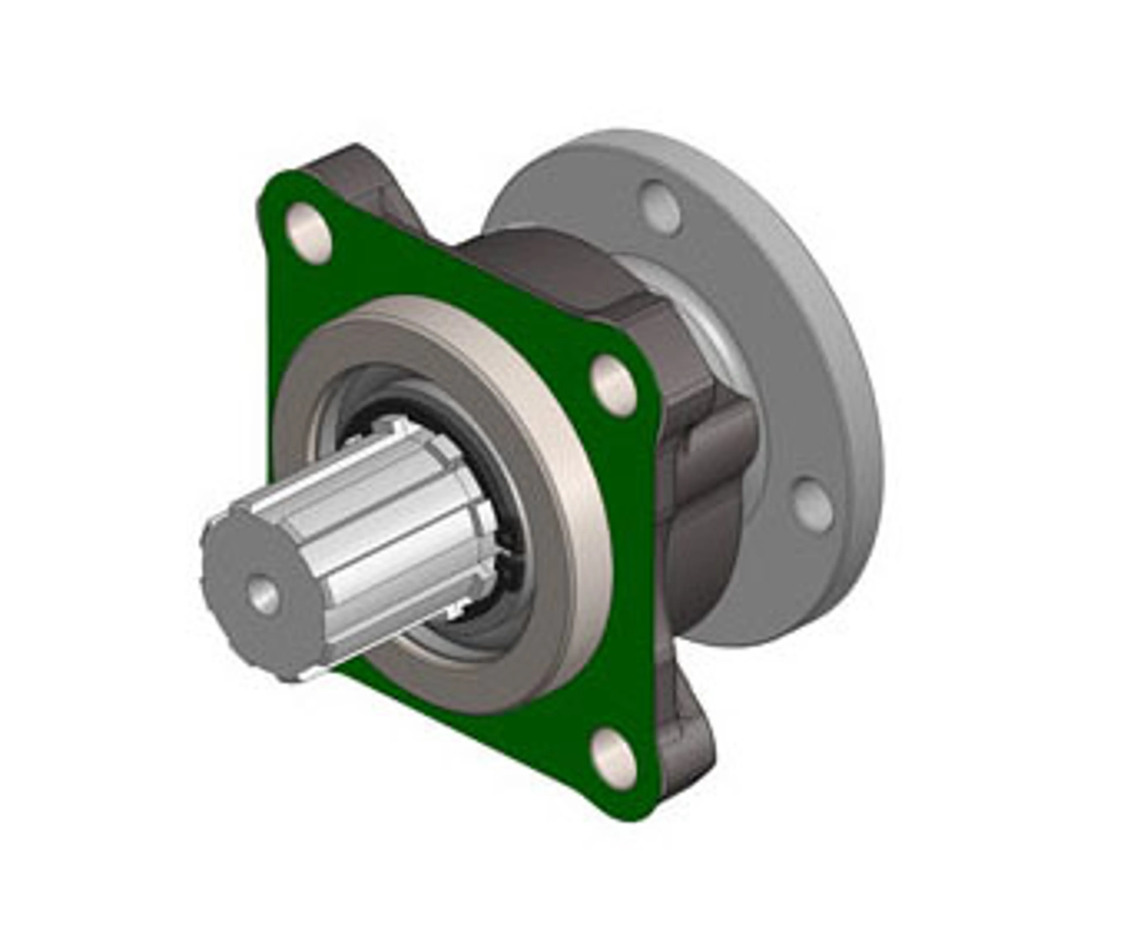 ISO 4-bults adapter hane/kardan