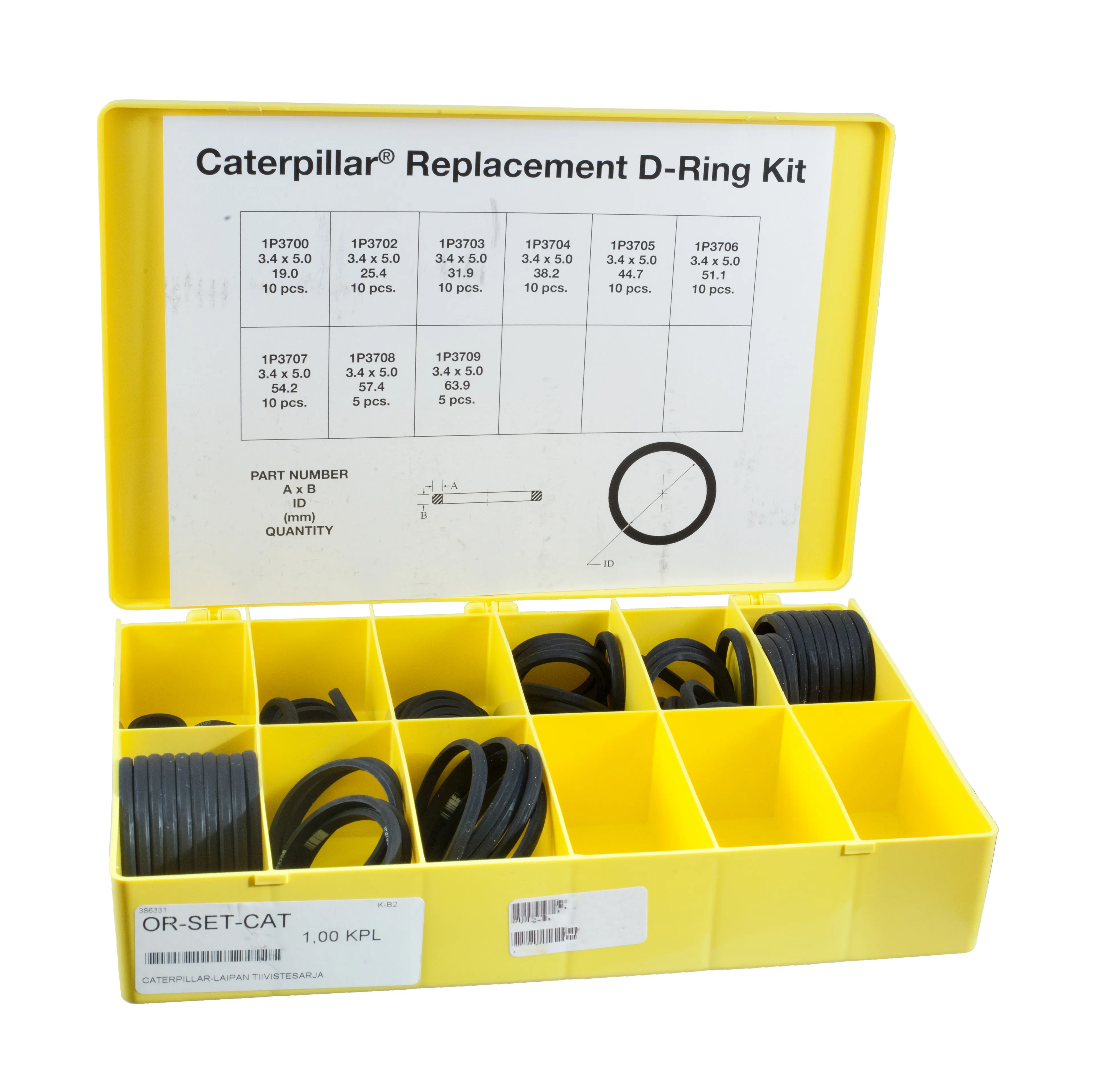 OR-SET-CAT - Tätningar för flänskopplingar i Caterpillar-mått