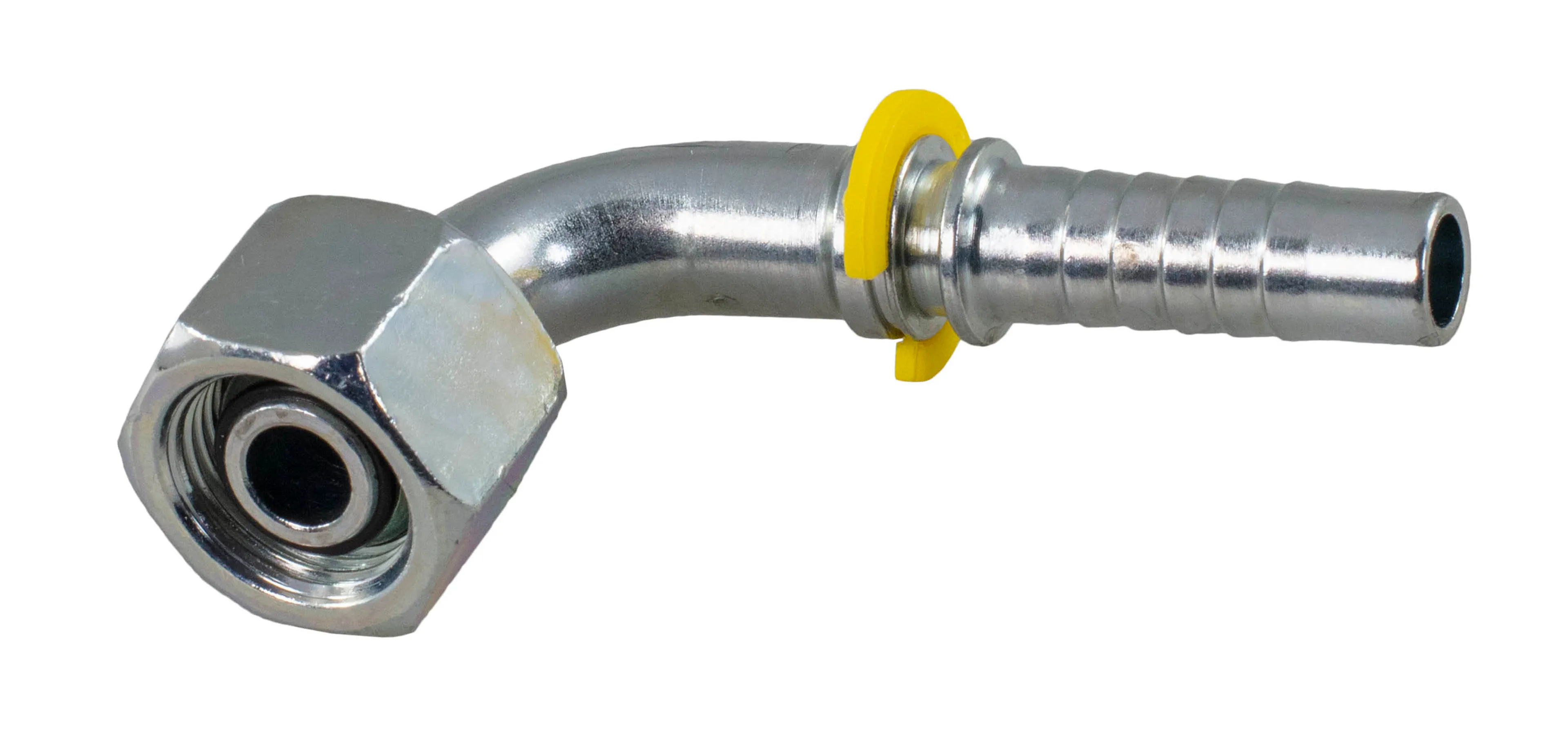 P019 - BSP - Invändig gänga R 90° lös mutter & O-ring
