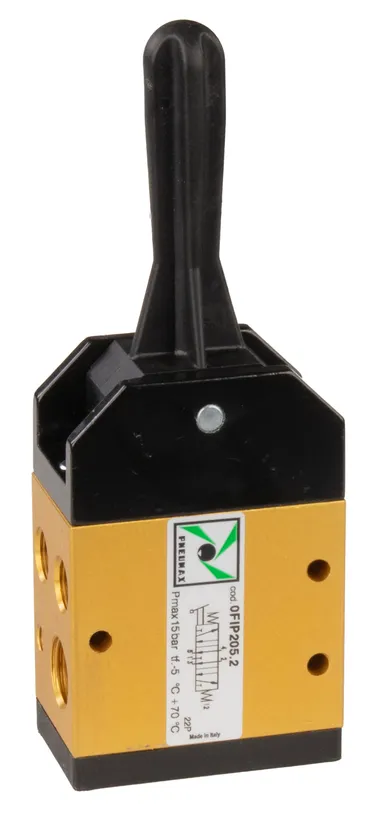 5/3 valve spring return lever Pneumax