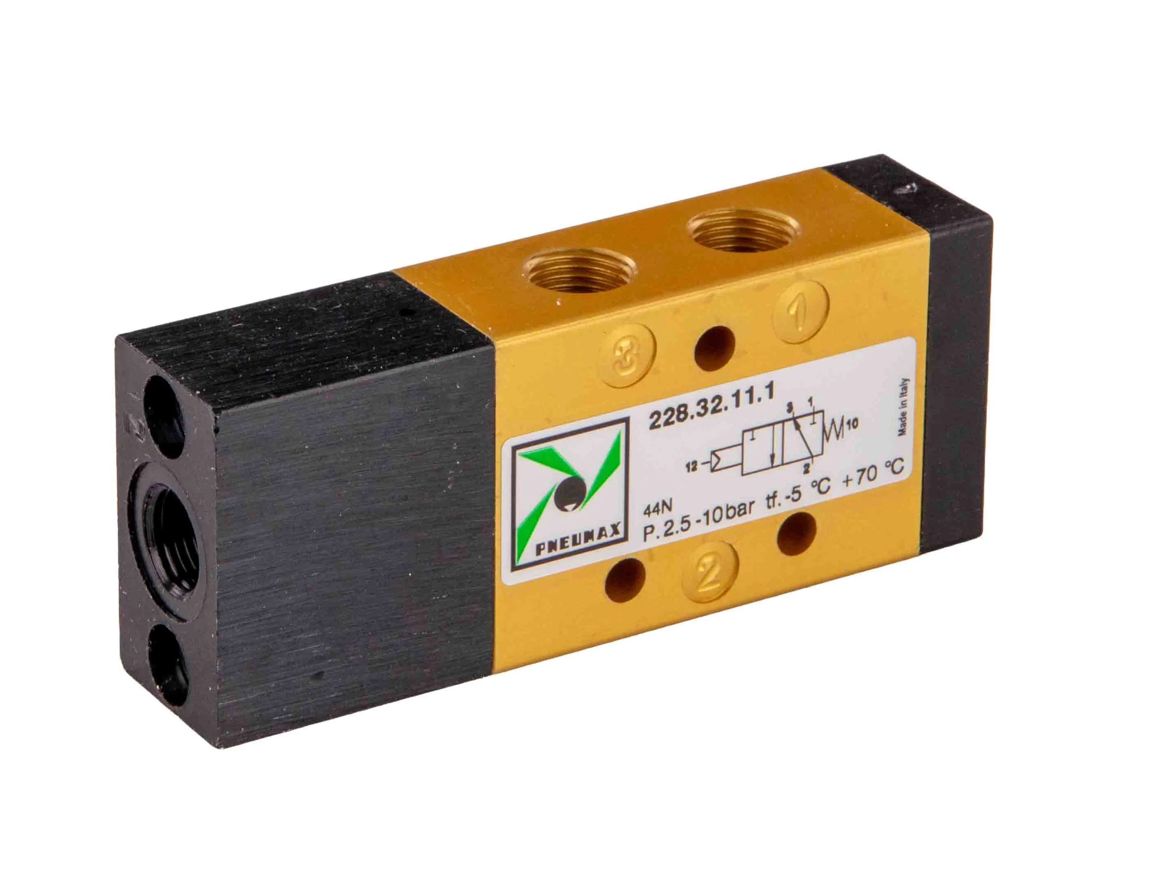 3/2 tryckluftsstyrd ventil med fjäderåterställning 1/8" Pneumax