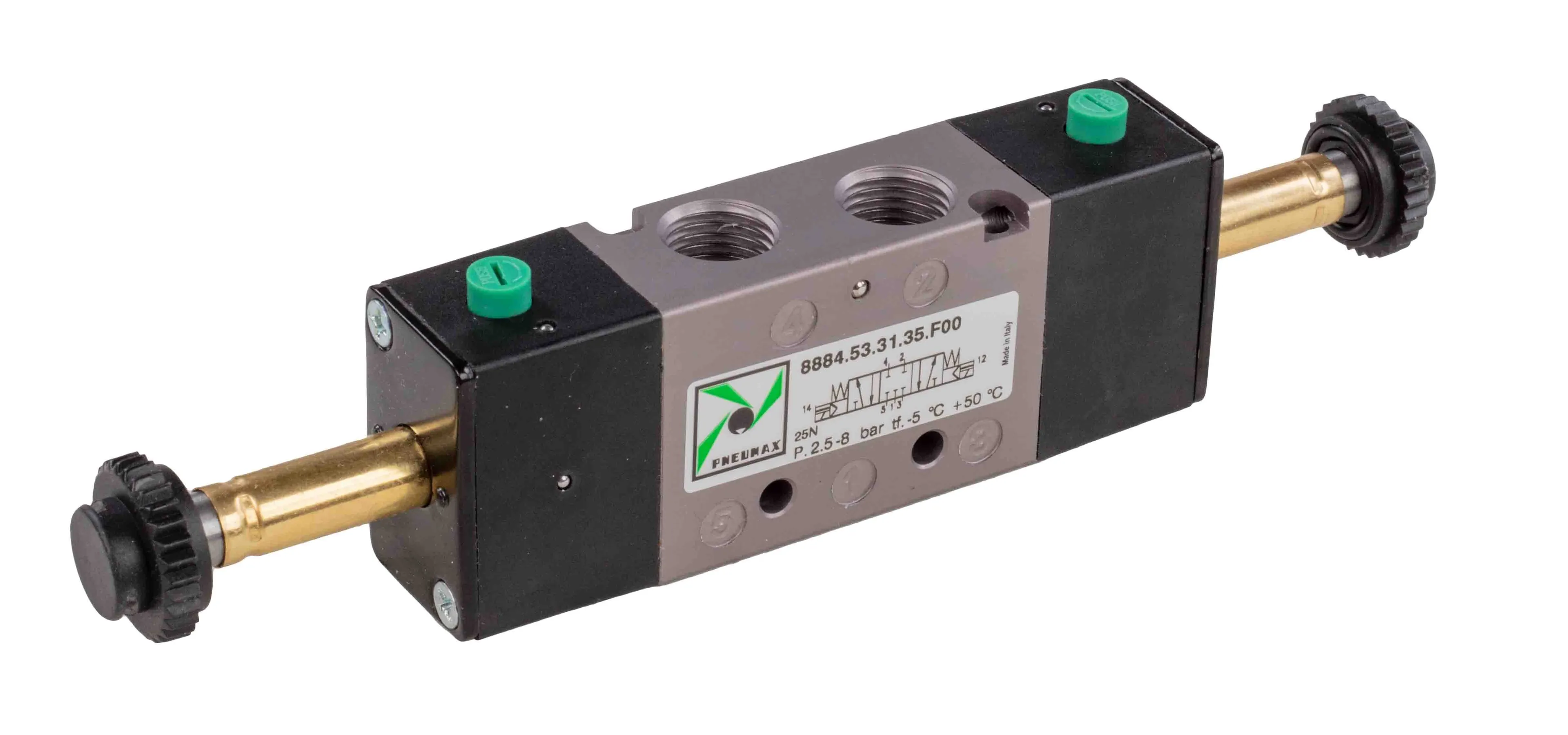 5/3-ventil elstyrd 1/4" Pneumax