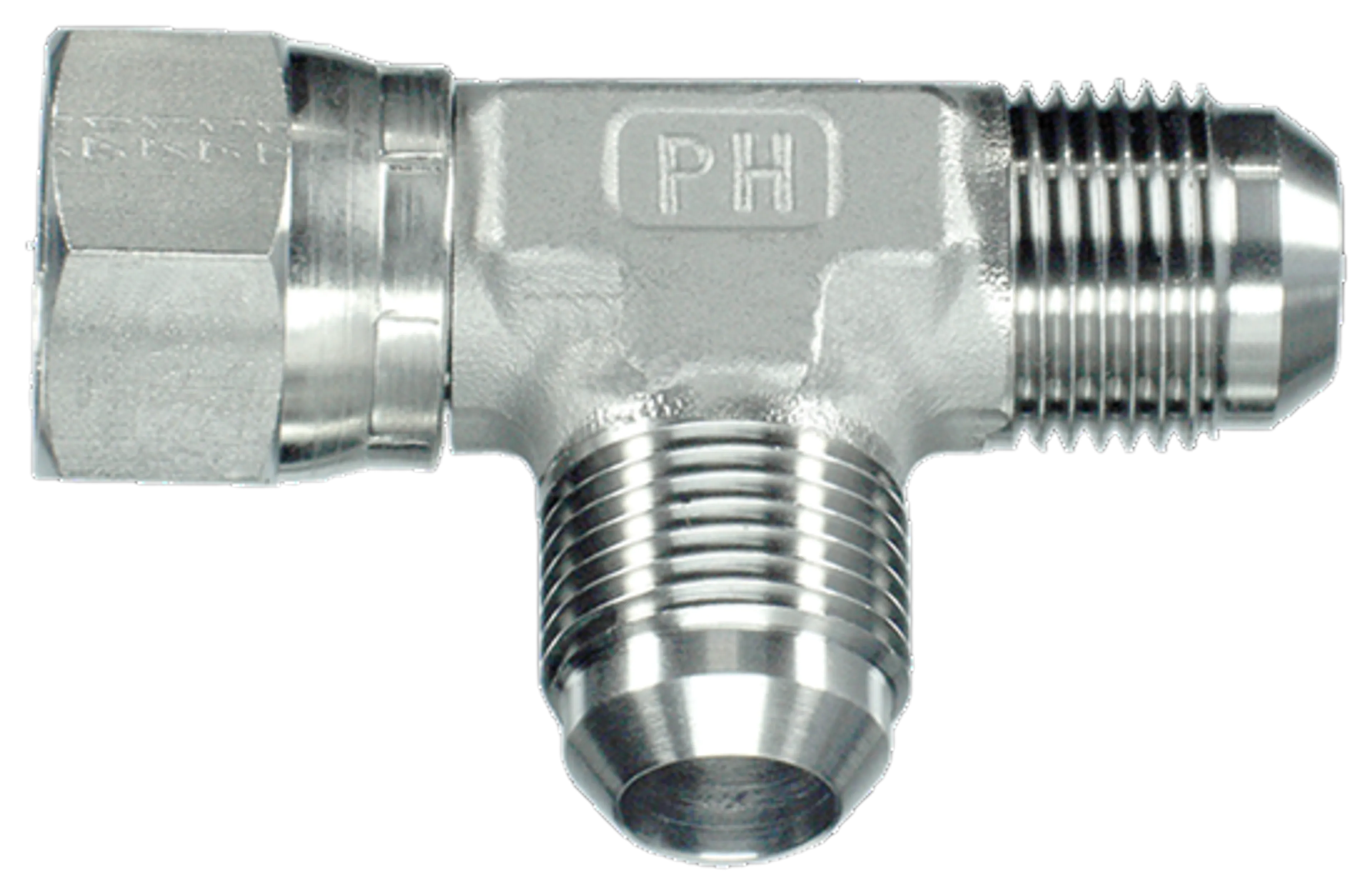 SS1230 - JIC swivel run tee stainless steel