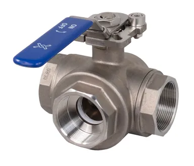 SSKMKL-TL - 3-way ball valve AISI316 with acutator mount