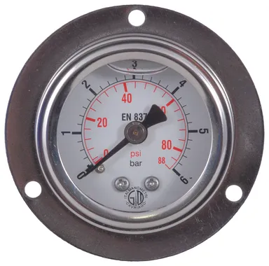 TG40 -Glycerine fill pressure gauge rear mount Ø40mm