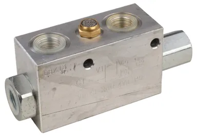 Single pilot operated check valve with separate pilot