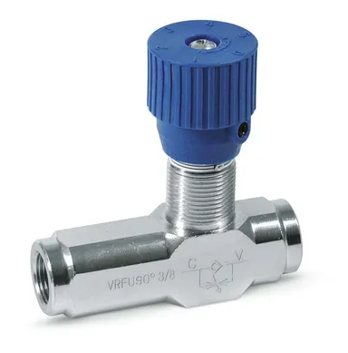 90° Flow regulator valve - VRFU 90°