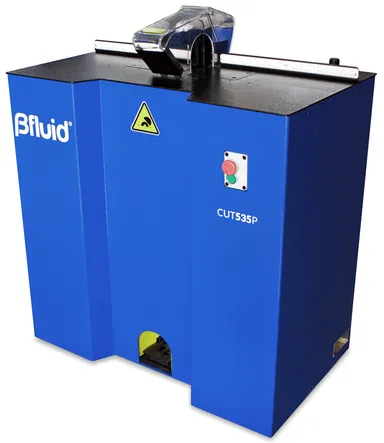 Hose cutting machine with pneumatic pedal