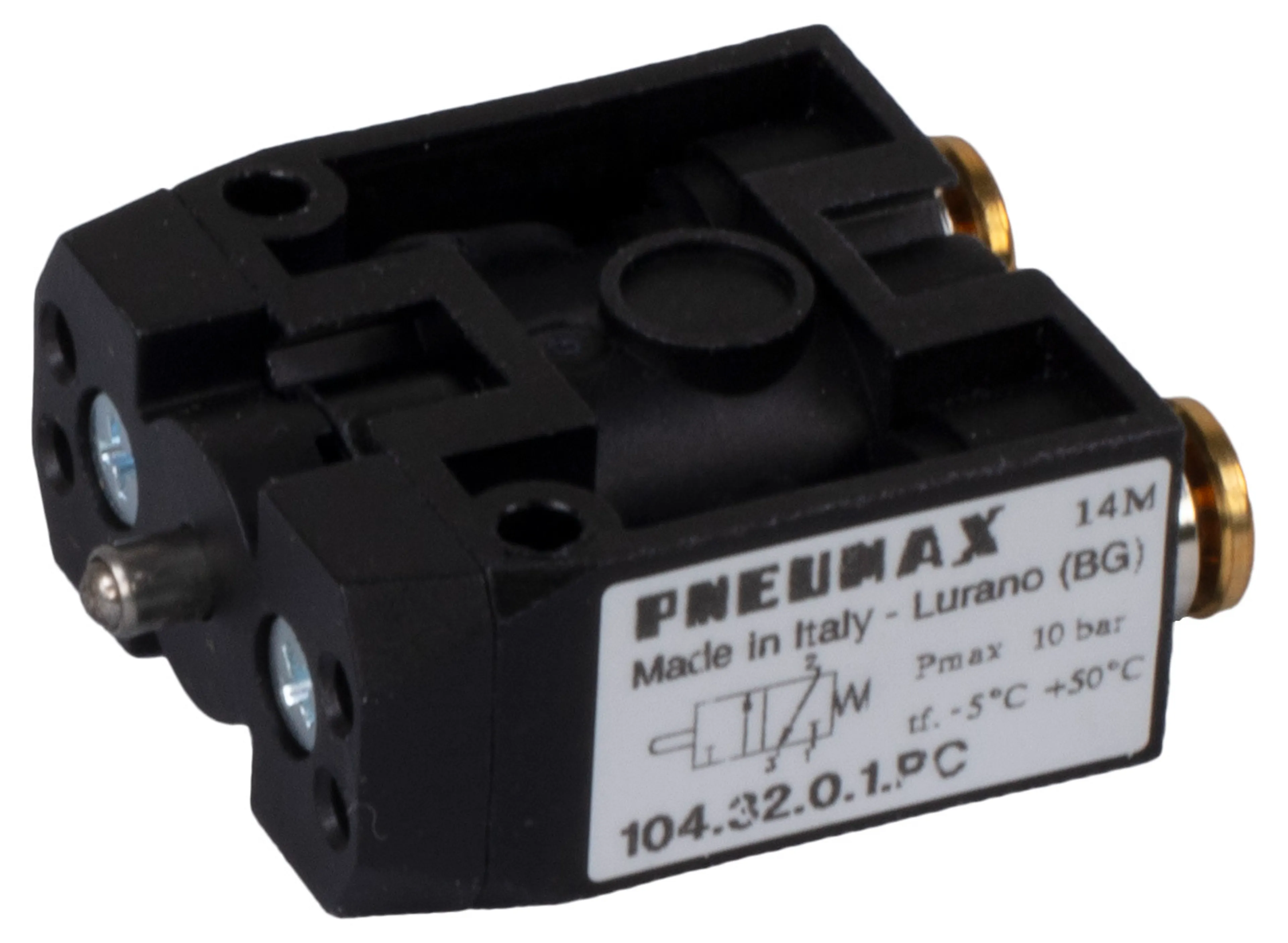 3/2-ventil med kolv Ø4 Pneumax