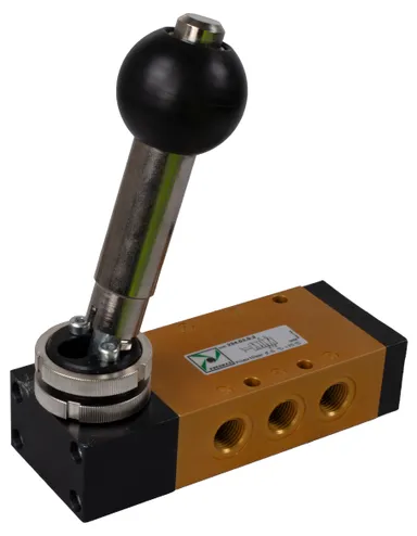 5/2-valve lever lateral with locking device 1/4" Pneumax