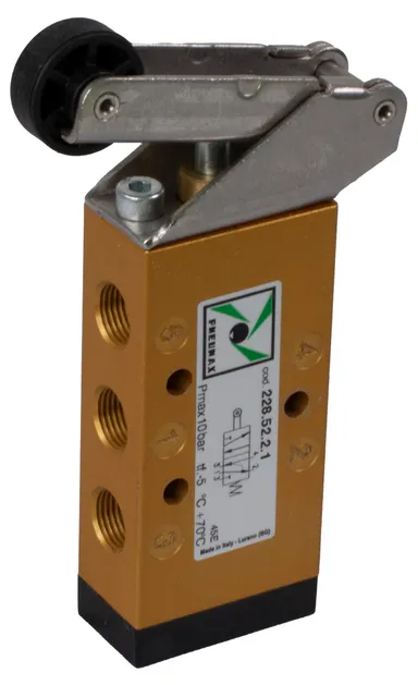 5/2 valve lever roller/spring 1/8" Pneumax