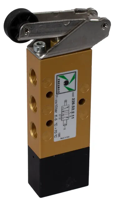5/2 valve lever roller/pressure 1/8" Pneumax