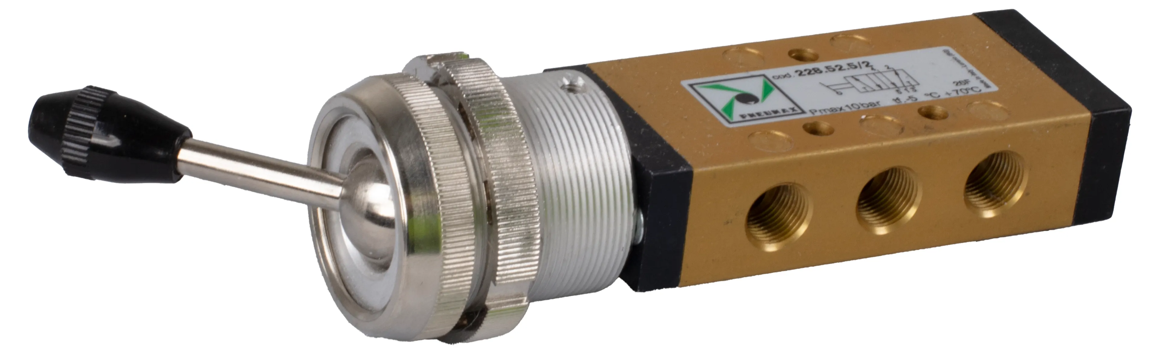 5/2-venttiili 2-asentoinen vipu paneelikiinnitteinen 1/8" Pneumax
